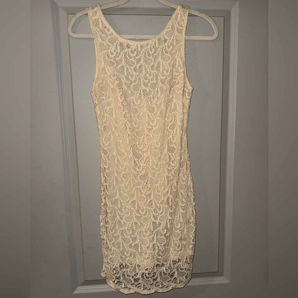 Cream Lace Dress